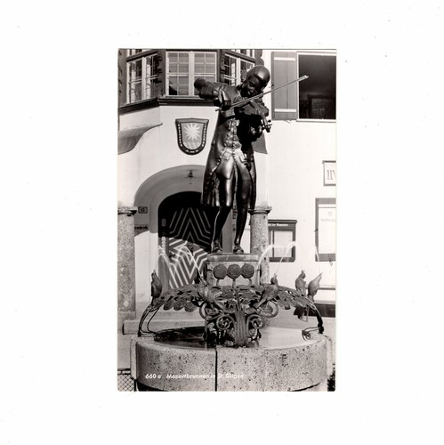 Ansichtskarte mozartbrunnen - ansichtskarte,