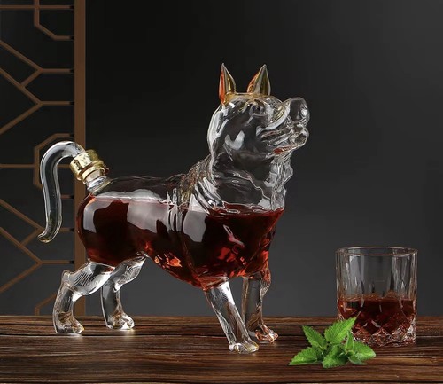 Hund dekantier glaskaraffe - hund,