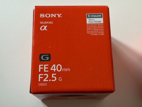 Sony sel40f25g 40mm 5 g - f2.5,