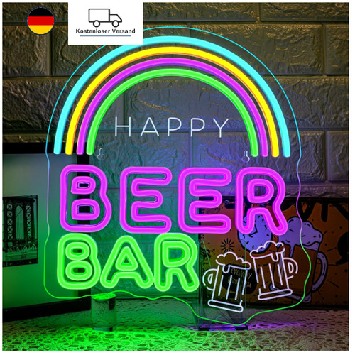 Neon schild bier bar - schild,