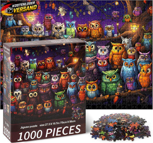 Puzzle 1000 teile - eule, motiv