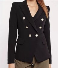 Military Blazer Missguided in Schwarz