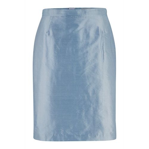 Seidenrock blau heine - seidenrock, 100%