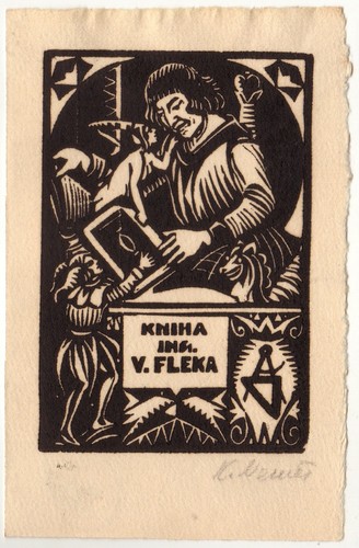 Karel nemec exlibris - exlibris, v