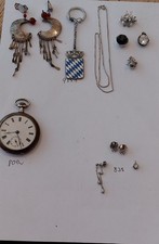 Schmuck  Konvolut Silber Gold  Kette Ohrringe Anhänger Usw Bitte Lesen 