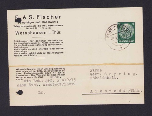 Wernshausen postkarte 1934 - wernshausen,,