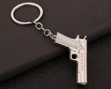 Pistole Revolver Waffe 9mm Metall Cowboy Sheriff Security Schlüsselanhänger ??