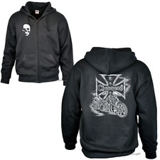 Biker Jacke Kapuzen Hoodie