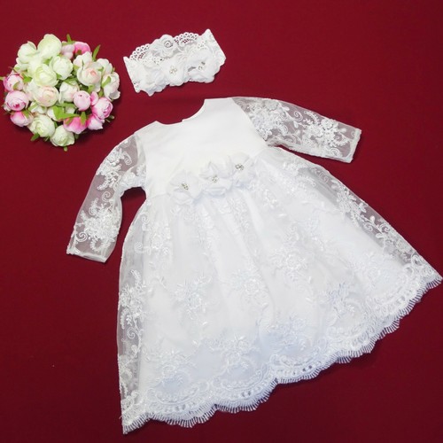 Taufkleid stirnband spitze - ,