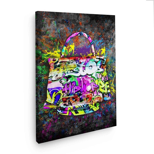 Luxustasche graffiti wandbild - luxustasche,