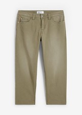 Boyfriend Jeans Mid Waist cropped Gr. 40 Oliv Used Damenjeans Hose Pants Neu