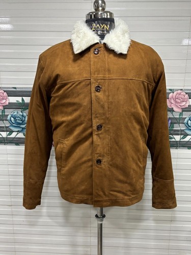 Herren echt lammfell wildleder - echt,