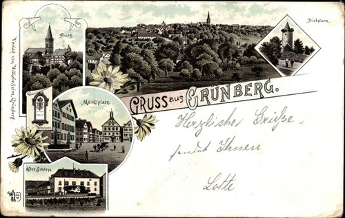 Litho grünberg hessen - grünberg,