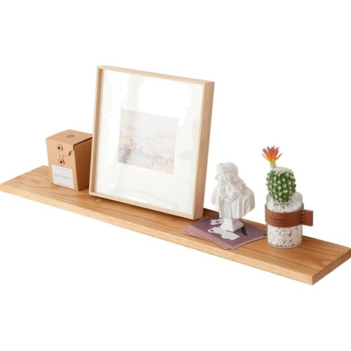 Wandregal eiche massiv holz - eiche,
