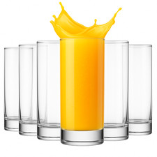 6er Set Hohe Trinkgläser Longdrink Gläser Wassergläser Wasserglas Cocktailgläser