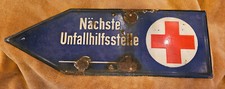 Nächste Unfallhilfsstelle Rotes Kreuz Altes Emailschild Emaileschild