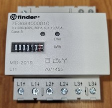 Finder 7E.36.8.400.0010  Drehstromzähler mechanisch 65 A 3x 230 V Stromzähler