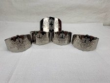 5x Serviettenring BSF Edelstahl Friesenrose / Ostfriesenrose / Friesisch Vintage