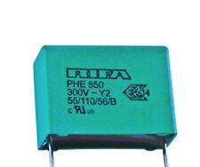 2x RIFA PHE850 Polyp. Folienkondensator Y2 22nF 300Vac RM:15mm #709195