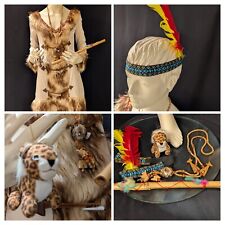 Karneval Kostüm Eskimo, Damen mit Accessoires Flöte Holz Kette Gr.L 38/40