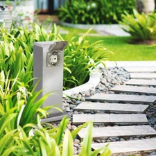 Gartensteckdose 30cm mit - , 2x