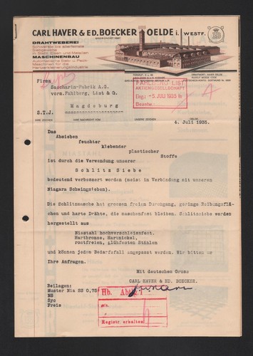 Oelde brief x prospekt - oelde,,