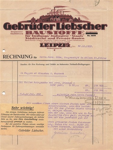 Alte rechnung gebr - -,