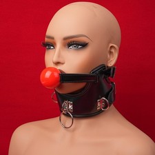 Halsband Mit Mundknebel Ball Bondage Mund Öffnen Fetisch Fesseln Open Mouth Gag