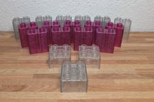 Lego Duplo Transparente Steine Set Rosa Silber Glitzer