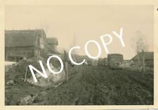 Foto WK II Russland Konvoi Mercedes LKW im Schlamm Militär Troos G1.25