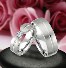 2 Exklusive Silber Trauringe Eheringe Verlobungsringe , Gravur Gratis , J371