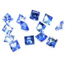 Saphir Blau. Quadrat. IF -