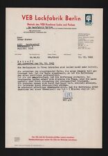 BERLIN, Brief 1983, VEB Lack-Fabrik Berlin Lacke und Farben