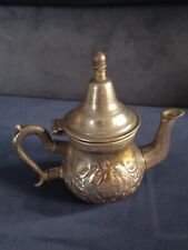 Kleine alte Teekanne Marokko Handarbeit ( Krummsäbel ) Vintage Retro 15 cm 