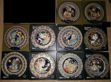 ""Rosenthal 10 Stk Weihnachtsteller Björn Wiinblad OVP 1. Wahl 1973 - 1982