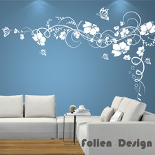 Wandtattoo Ranke Blumen