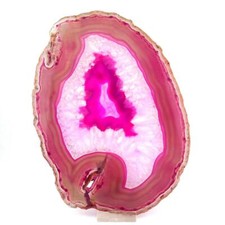 große Achatscheibe pink / rosa  A - Qualität poliert Ø 225 mm Achat Scheibe Q5 p