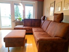 Sofa Ecksofa Couch Leder