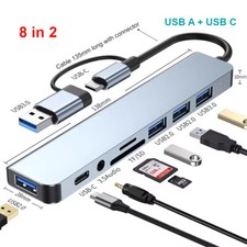 USB C Hub 8 in 2 Adapter USB