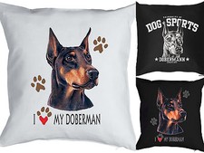 Dobermann Kissen  - lustiges Hunde Motiv Kissen Hunde Kuschelkissen Dobermann