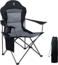 EVER ADVANCED Luxus Campingstuhl Faltbar 160 KG Belastbar Ultragroß mit Hochleh