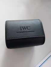 IWC Schaffhausen Box Etui Transportbox schwarz Druckknopf Uhrenbox für Armbanduh