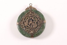 China Anhänger Paperweigth Jadeit Drache Mingdrache grün rund