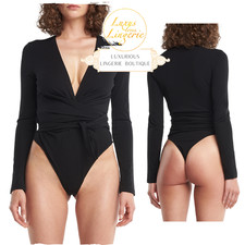 The Tied Body By Wolford L Large Black Soft To Wrap Collection Langarm