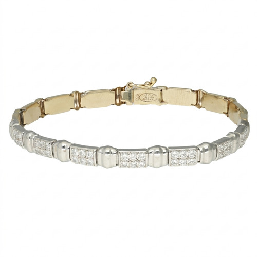 Bicolor armband gold 585 - 585, 14k