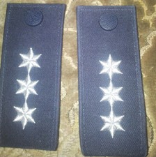 Polizei Dienstgradabzeichen PHK Hauptkommissar 3 silbene Sterne Paar