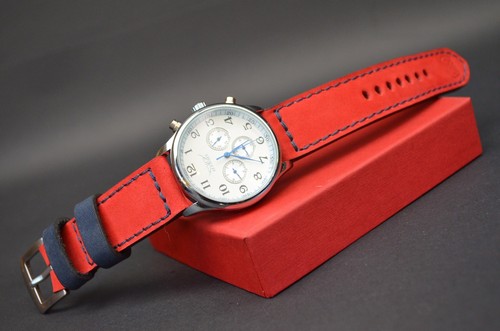 Uhrenarmband echt leder - uhrenarmband, nubuk