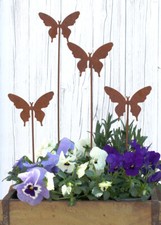 4er SET Gartendeko Rost Metall