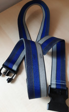 Kofferband Gepäckgurt Koffergurt verstellbar , 150 cm , mehrfarbig blau