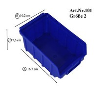 40 Stapelboxen Gr.2 -  transparent , blau, grau, rot- Lagerboxen Sichtlagerboxen
